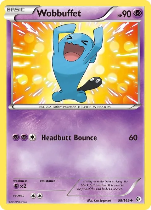 Wobbuffet #58/149 Pokémon card from Boundaries Crossed