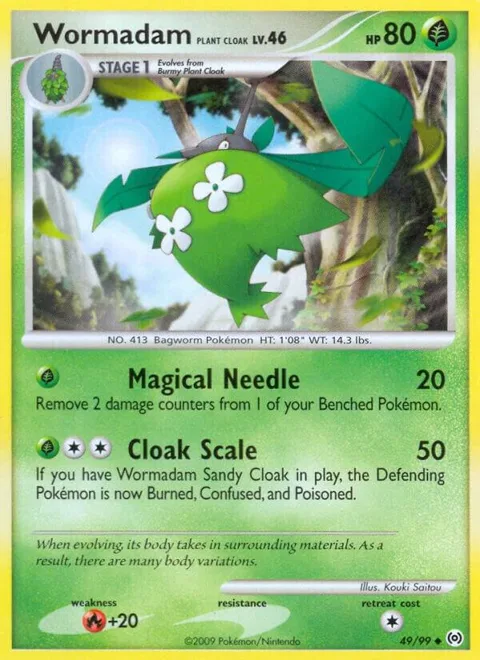 Wormadam Plant Cloak #49/99 Pokémon card from Arceus