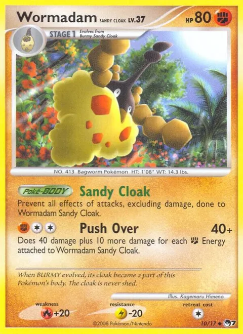 Wormadam Sandy Cloak #010/017 Pokémon card from POP Series 7