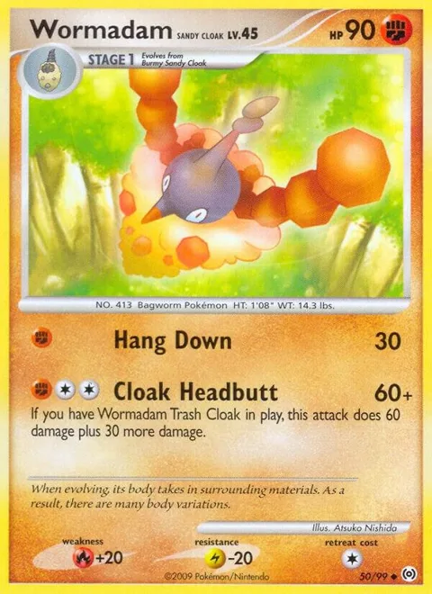 Wormadam Sandy Cloak #50/99 Pokémon card from Arceus