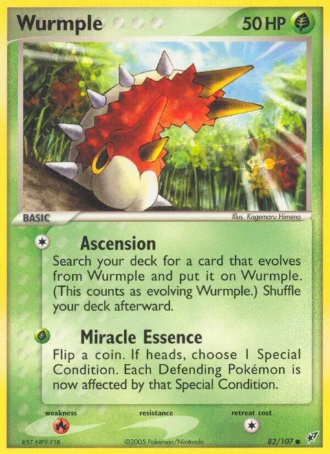 Wurmple #82/107 Reverse Holofoil Pokémon card from EX Deoxys