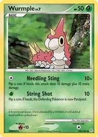 Wurmple #104/130 Pokémon card from Diamond and Pearl