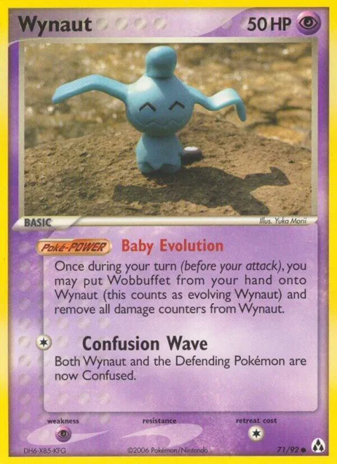 Wynaut #71/92 Reverse Holofoil Pokémon card from EX Legend Maker