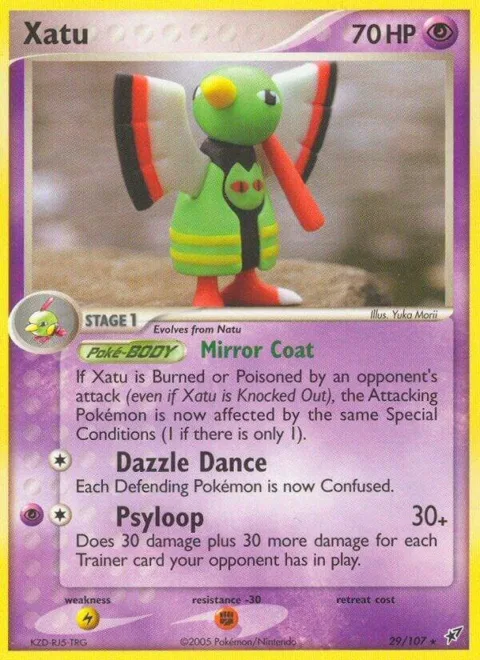 Xatu #29/107 Reverse Holofoil Pokémon card from EX Deoxys