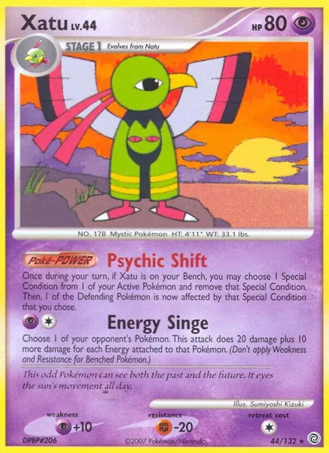 Xatu #44/132 Pokémon card from Secret Wonders