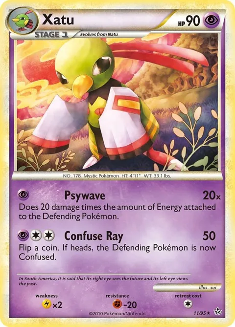 Xatu #11/95 Reverse Holofoil Pokémon card from Unleashed
