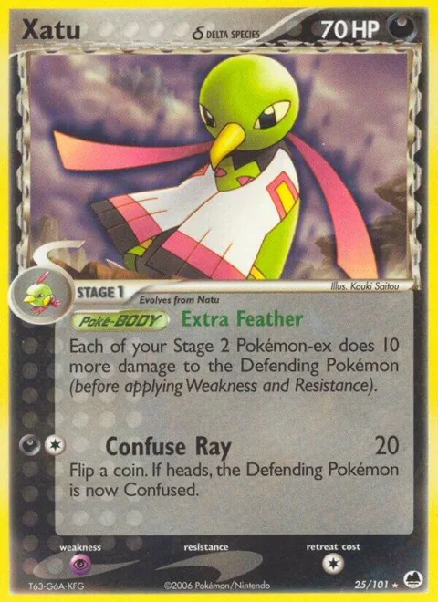Xatu Delta Species #25/101 Pokémon card from EX Dragon Frontiers
