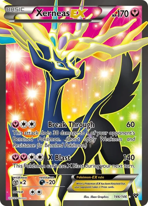 Xerneas EX 146 Full Art #146/146 Holofoil Pokémon card from XY Base Set