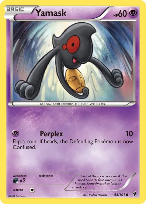 Yamask 44 #44/101 Pokémon card from Noble Victories