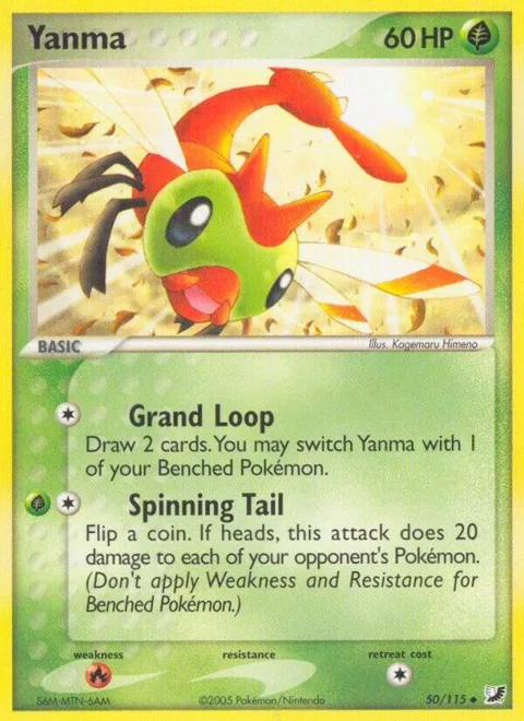 Yanma #50/115 Reverse Holofoil Pokémon card from EX Unseen Forces