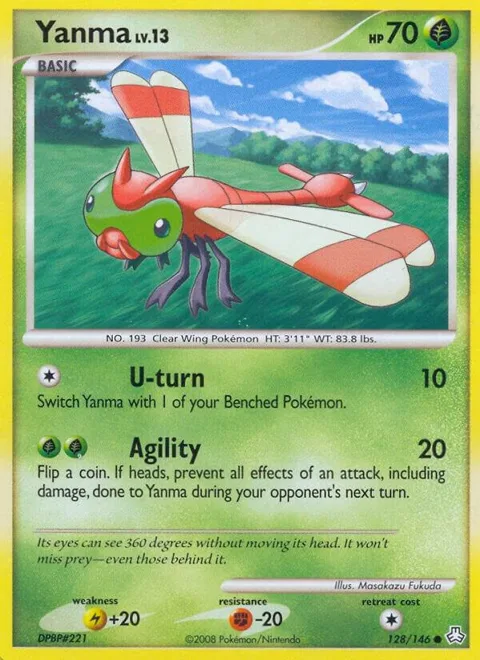 Yanma #128/146 Pokémon card from Legends Awakened