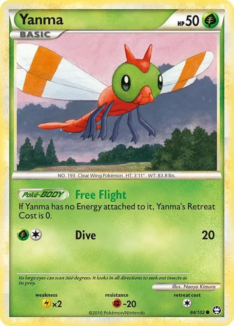 Yanma #84/102 Pokémon card from Triumphant