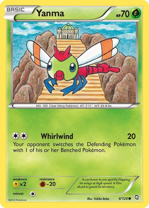 Yanma #4/124 Pokémon card from Dragons Exalted