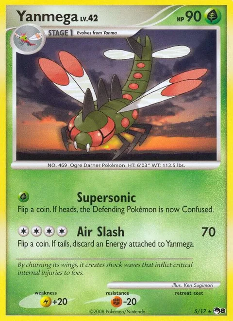 Yanmega #005/017 Holofoil Pokémon card from POP Series 8