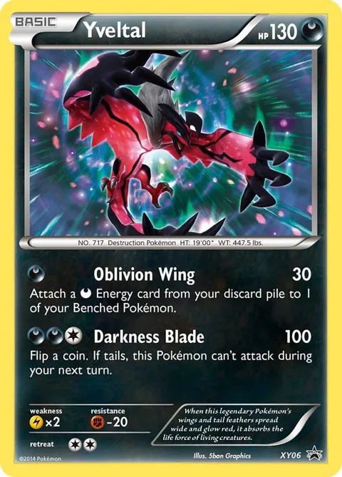 Yveltal #XY06 Holofoil Pokémon card from XY Promos