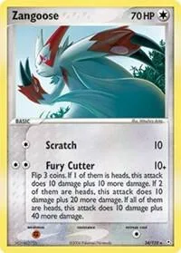 Zangoose #34/110 Pokémon card from EX Holon Phantoms