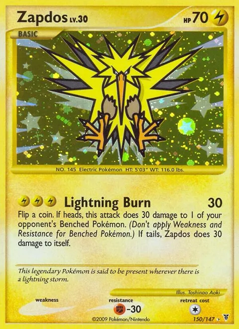 Zapdos 150 #150 Holofoil Pokémon card from Supreme Victors