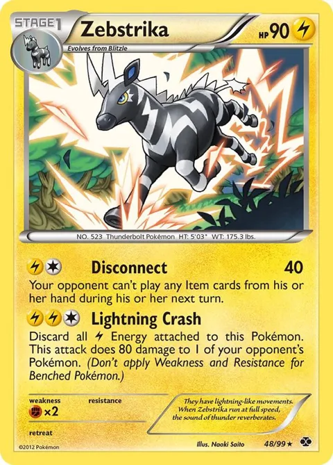 Zebstrika #48/99 Pokémon card from Next Destinies