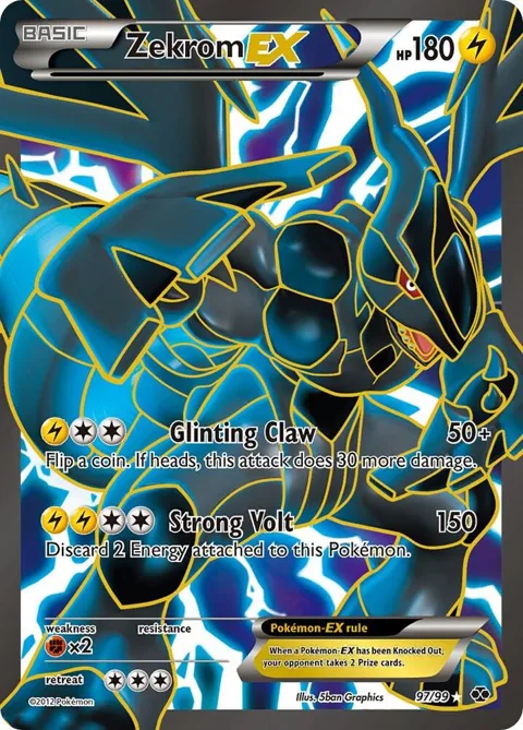 Zekrom EX 97 Full Art #97/99 Holofoil Pokémon card from Next Destinies