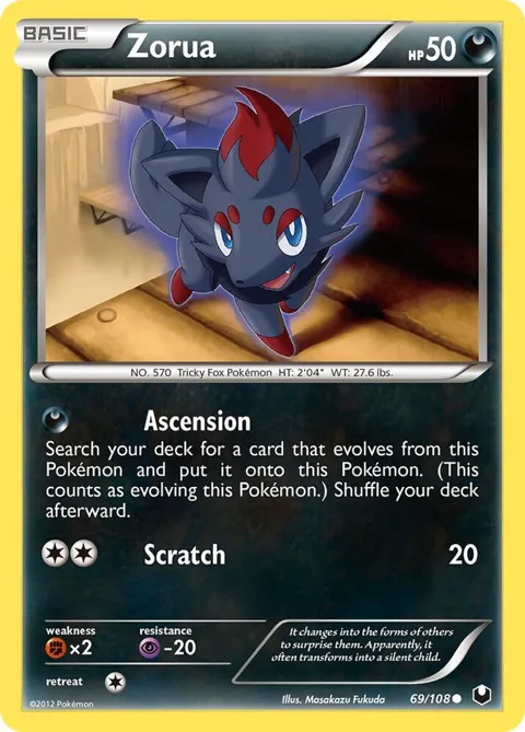 Zorua 69 #69/108 Pokémon card from Dark Explorers