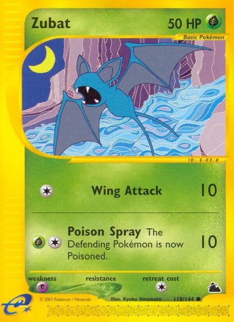 Zubat 118 #118/144 Pokémon card from Skyridge