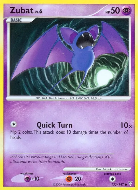 Zubat #133 Pokémon card from Supreme Victors