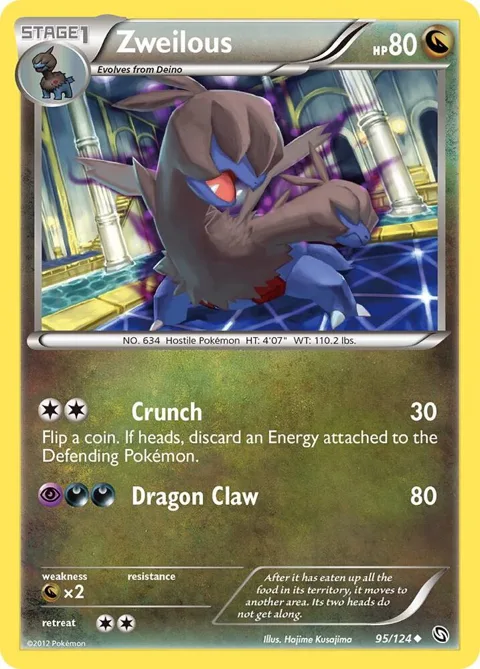 Zweilous 95 #95/124 Pokémon card from Dragons Exalted