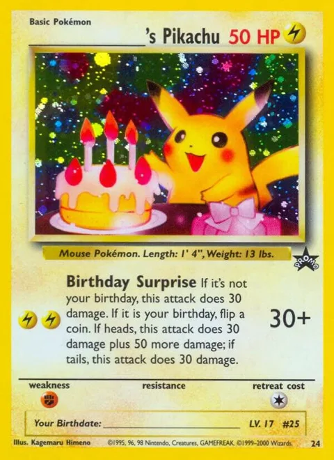 ______'s Pikachu #24/53 Holofoil Pokémon card from WoTC Promo