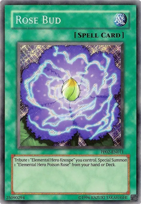 Rose Bud PP02-EN011 PP02 Unlimited Secret Rare Yu-Gi-Oh card from Premium Pack 2