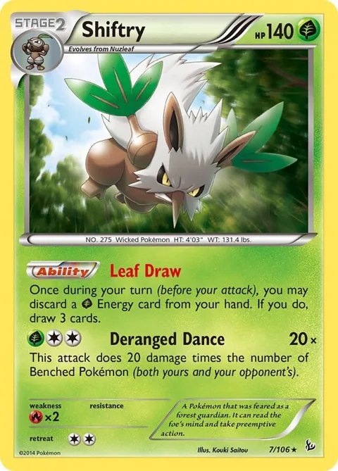 Shiftry #7/106 Holofoil Pokémon card from XY - Flashfire