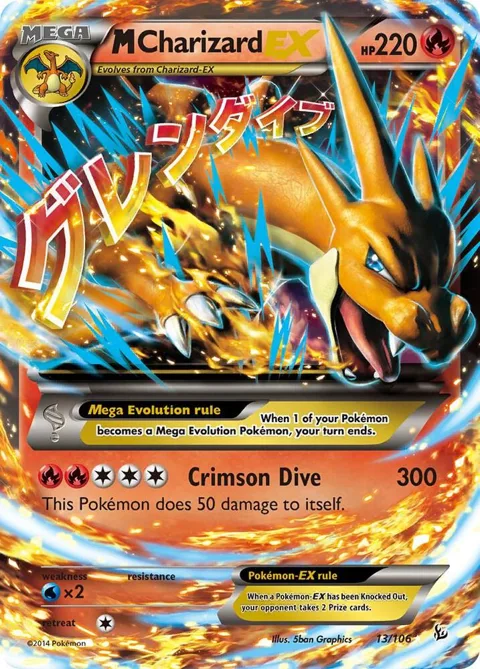 M Charizard EX Y #13/106 Holofoil Pokémon card from XY - Flashfire