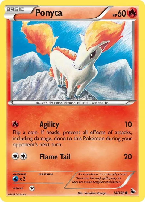 Ponyta #14/106 Pokémon card from XY - Flashfire