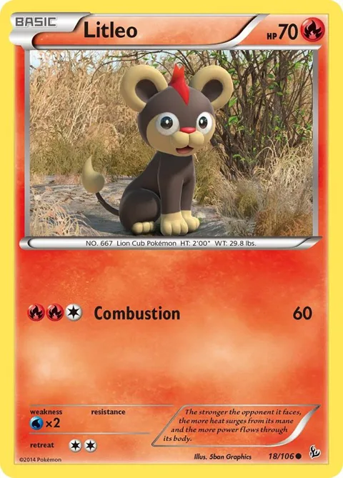 Litleo 18 #18/106 Pokémon card from XY - Flashfire
