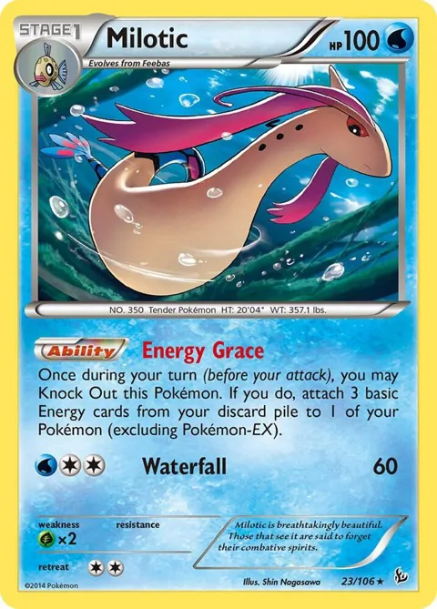 Milotic #23/106 Holofoil Pokémon card from XY - Flashfire