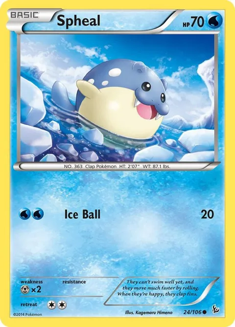 Spheal #24/106 Pokémon card from XY - Flashfire