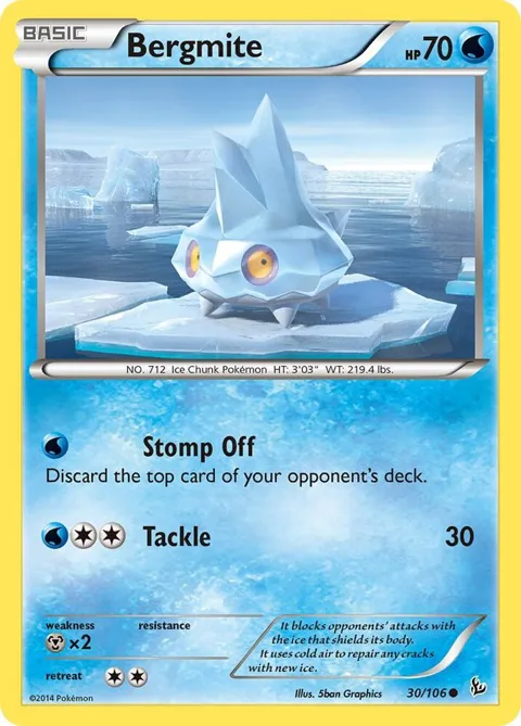 Bergmite #30/106 Pokémon card from XY - Flashfire