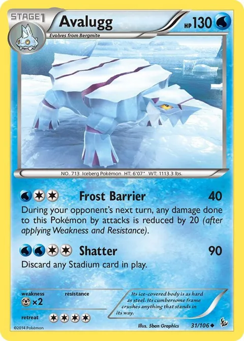 Avalugg #31/106 Pokémon card from XY - Flashfire