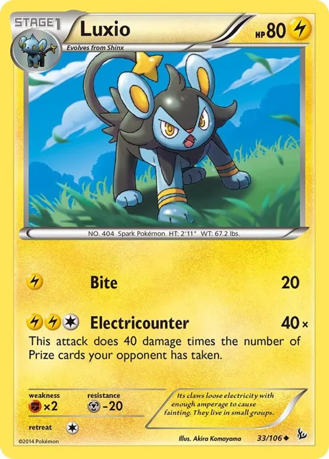 Luxio #33/106 Pokémon card from XY - Flashfire