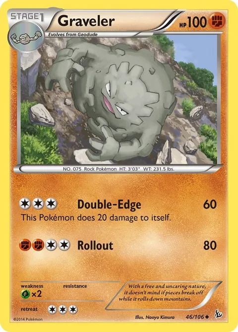 Graveler #46/106 Pokémon card from XY - Flashfire