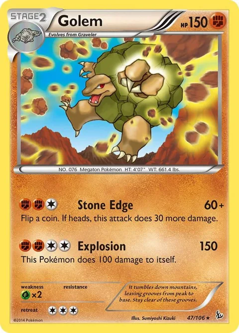 Golem #47/106 Pokémon card from XY - Flashfire