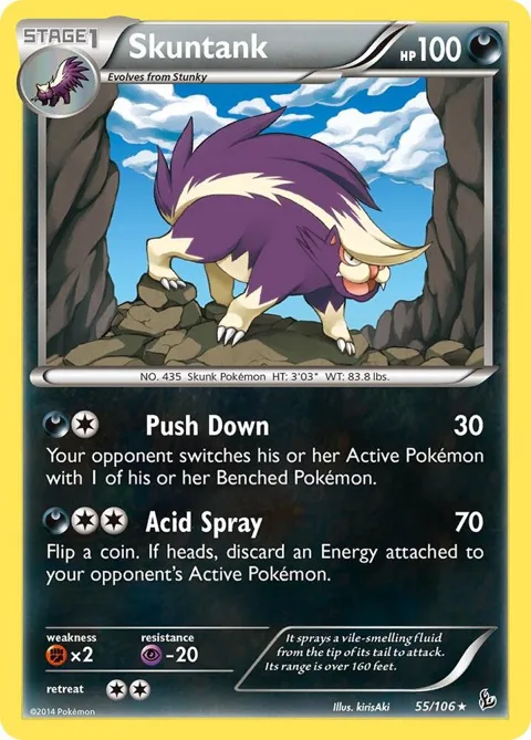 Skuntank #55/106 Pokémon card from XY - Flashfire