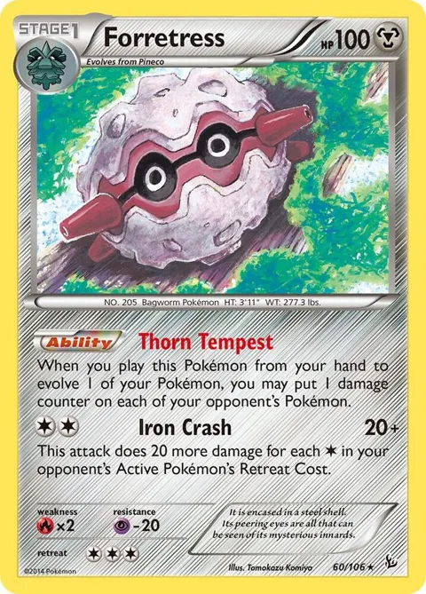 Forretress #60/106 Pokémon card from XY - Flashfire