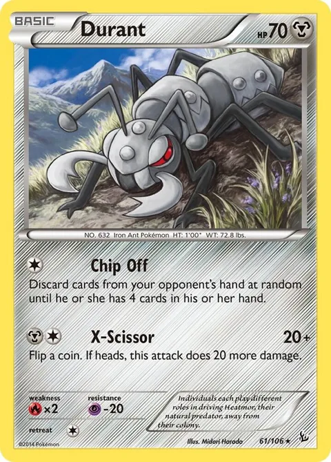 Durant #61/106 Reverse Holofoil Pokémon card from XY - Flashfire