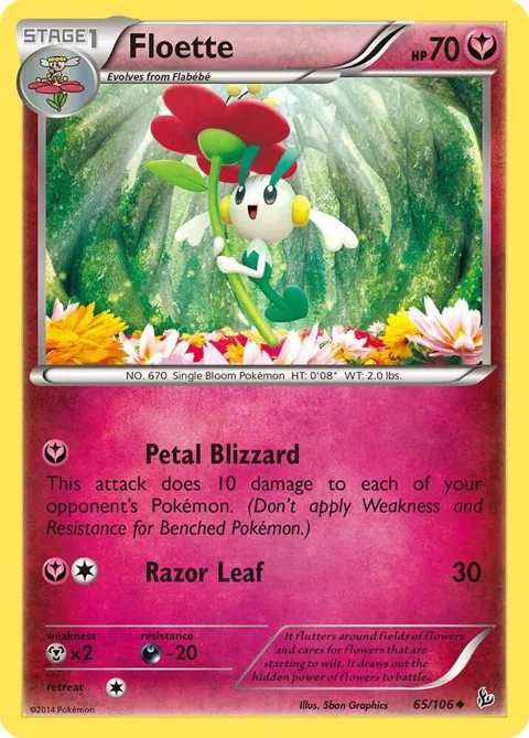 Floette 65 #65/106 Pokémon card from XY - Flashfire