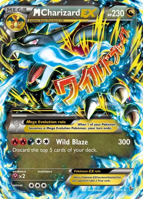M Charizard EX X #69/106 Holofoil Pokémon card from XY - Flashfire
