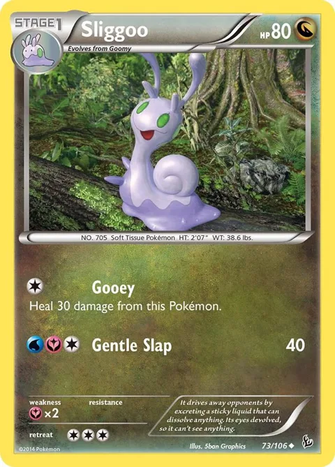 Sliggoo #73/106 Pokémon card from XY - Flashfire