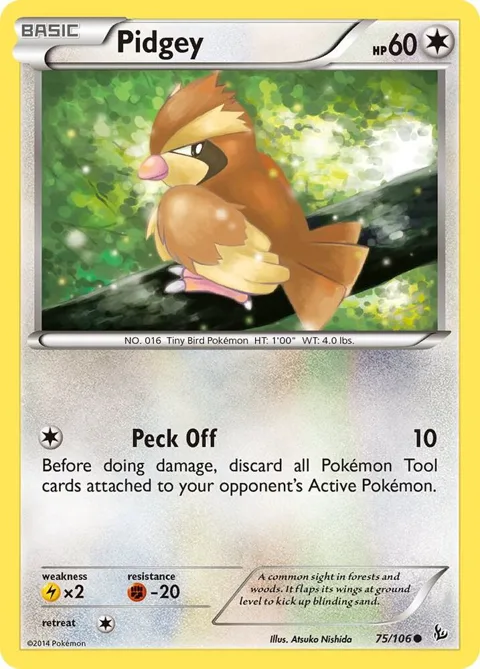 Pidgey #75/106 Pokémon card from XY - Flashfire