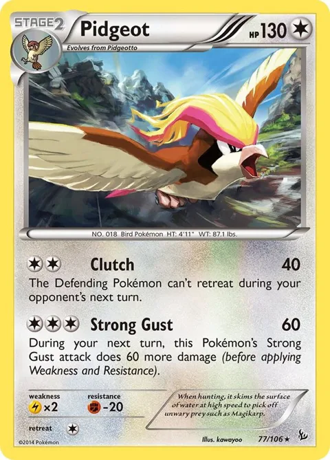 Pidgeot #77/106 Pokémon card from XY - Flashfire