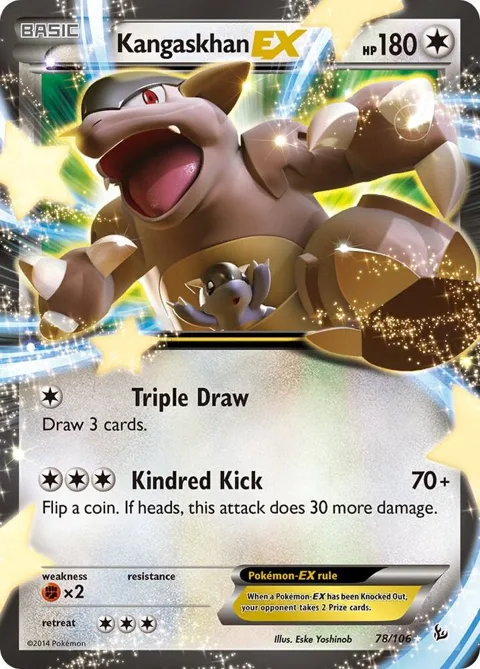 Kangaskhan EX #78/106 Holofoil Pokémon card from XY - Flashfire