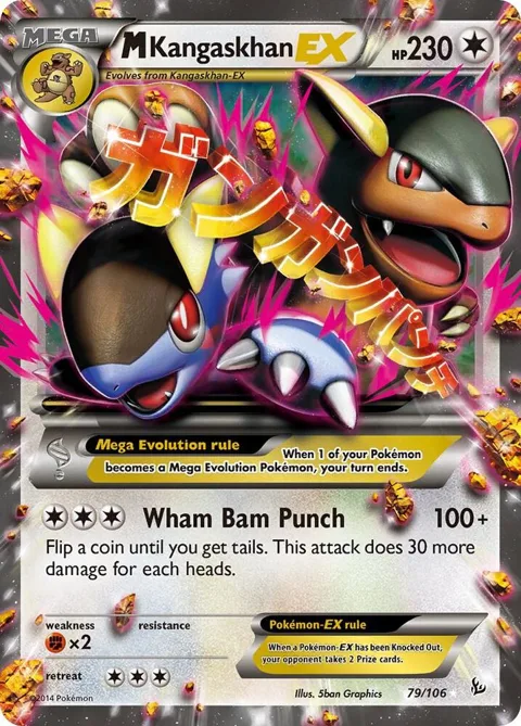 M Kangaskhan EX #79/106 Holofoil Pokémon card from XY - Flashfire
